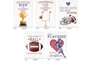 Silly Goose Gifts Football Sports Themed Valentines Day Card for Kids School Classroom Exchange (25 included)