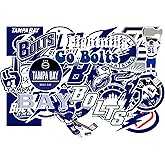 25 PCS Tampa Bay American Lightning Hockey Stickers for Water Bottle, Laptop, Bicycle, Computer, Motorcycle, Travel Case, Car Decal Decoration Stickers