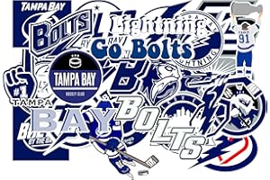 SHOREPATROL 25 PCS Tampa Bay American Lightning Hockey Stickers for Water Bottle, Laptop, Bicycle, Computer, Motorcycle, Travel Case, Car Decal Decoration Stickers