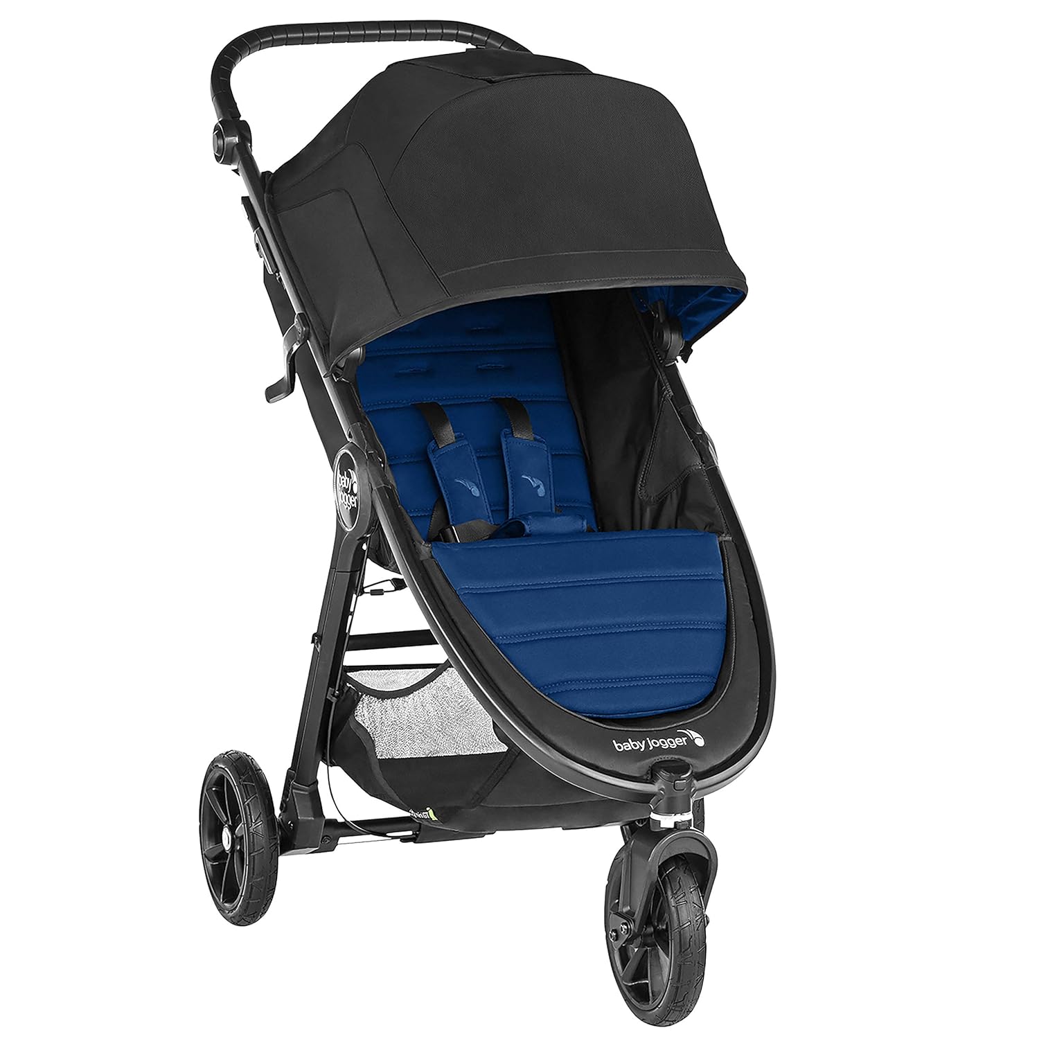 Baby Jogger City Mini Gt2, leichter Kinderwagen für Jedes Gelände, Schneller Einhand-Faltmechanismus, Windsor (schwarz/blau)