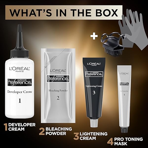 L’OREAL PARIS SUPERIOR PREFERENCE BALAYAGE KIT, HAIR DYE FOR AT-HOME HIGHLIGHTING WITH PRO TONING MASK, DARK BLONDE TO LIGHT BROWN, 1 KIT