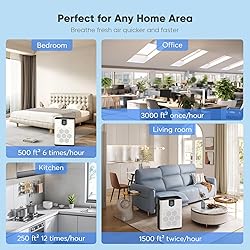DAYETTE Air Purifiers for Home with H14 Hepa