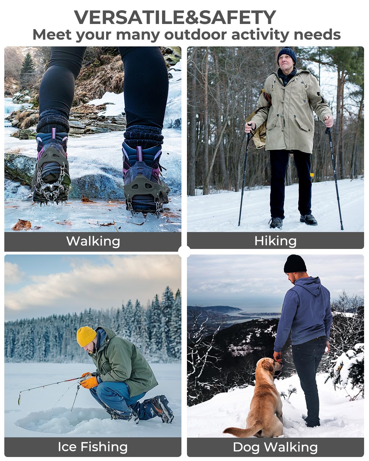 Ice Cleats for Winter Boots