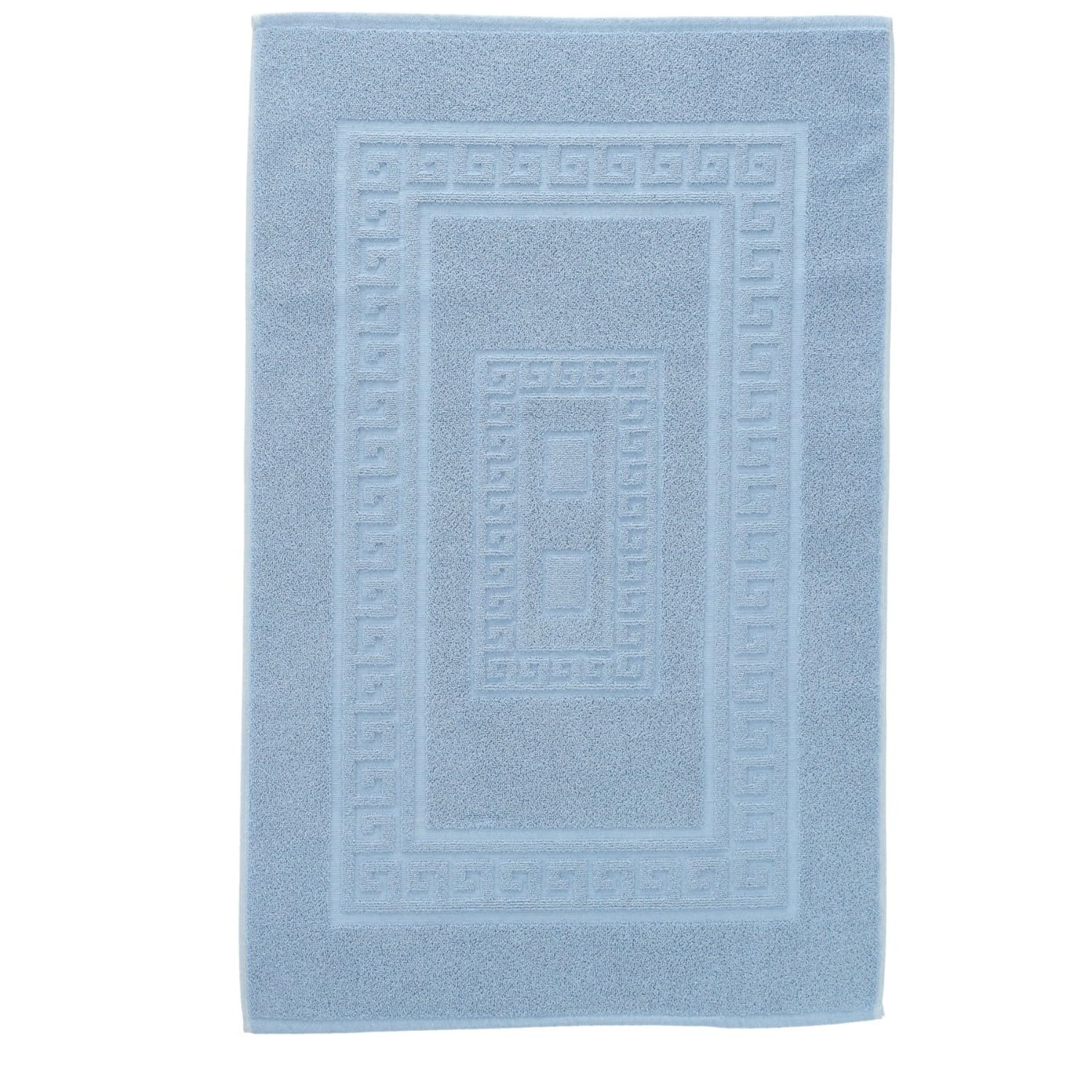 Casatessile Sponge bath mat 60X180 cm. Torino Absorbent Bathroom Mat in Cotton, Bathroom Mat Without Non-Slip - AZZURRO
