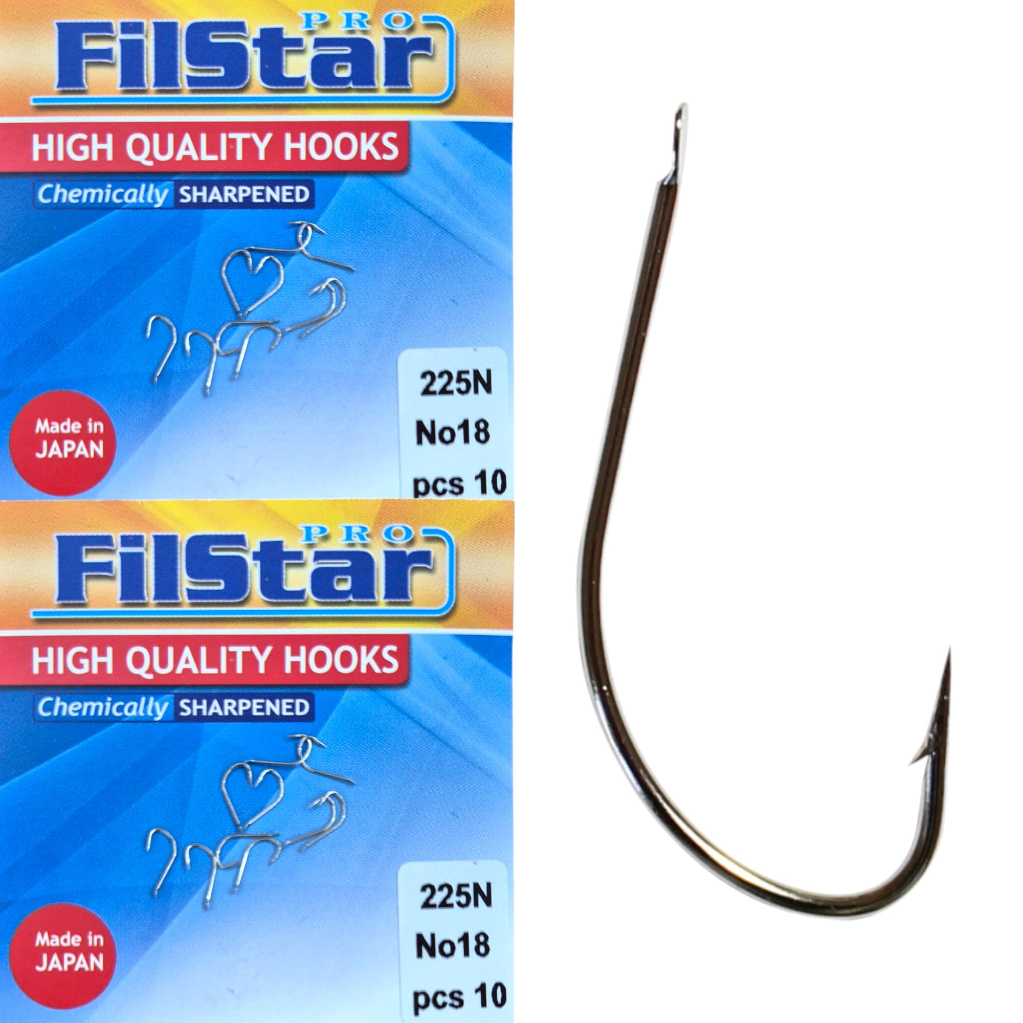 PRO FILSTAR 20 Pieces Fishing Hook Set N18 - Carp Fishing Hooks - Carp Fishing Accessories - Barb Carp Fishing Reversed Hooks - Carp Rigs - Fishing Accessories - Method Feeder - Accessories