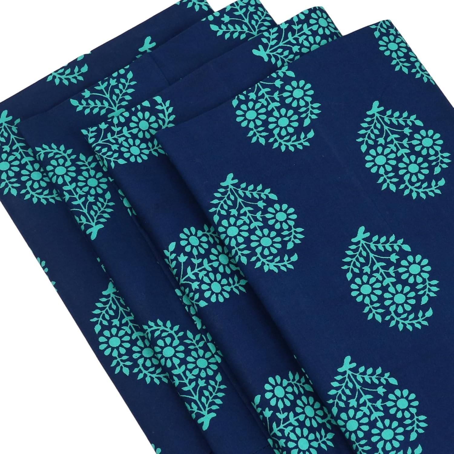 Indian Home Decor Printed Cotton Table Linens Napkins Set Of 4 20x20