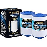 POOLPURE 6CH-940 Spa Filter Replaces PWW50P3(1 1/2" Coarse Thread), 817-0050, Filbur FC-0359, 25252, 03FIL1400, Waterway Front Access Skimmer, Screw in SAE Thread Filter 2 Pack