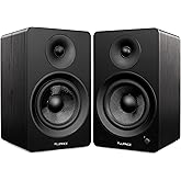 Fluance Ai61 Powered 2-Way 2.0 Stereo Bookshelf Speakers with 6.5" Drivers, 120W Amplifier for Turntable, TV, PC and Bluetooth 5 Wireless Music Streaming - RCA, Optical, USB & Sub Out (Black Ash)