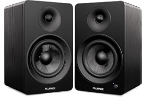 Fluance Ai61 Powered 2-Way 2.0 Stereo Bookshelf Speakers with 6.5" Drivers, 120W Amplifier for Turntable, TV, PC and Bluetoot