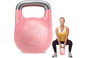 Kettlebell Kings Competition Kettlebells Weight (35mm handle) 8-48 KG | Hand weights Workout Gym Equipment & Strength training sets for Women & Men for Home Gym | Suitable for High Repetition Workouts