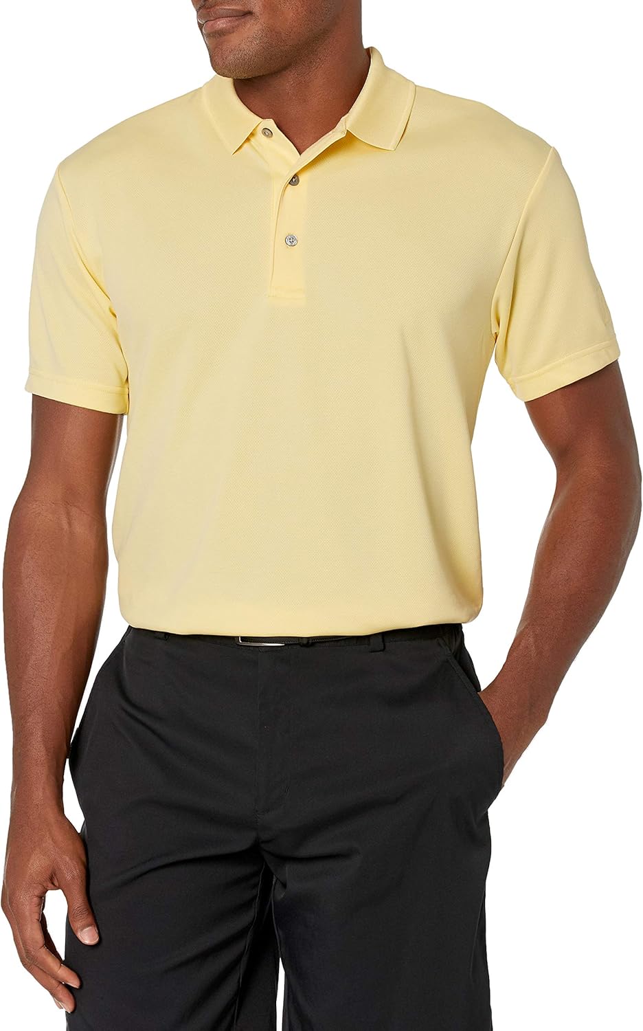 PGA TOUR Men's Airflux Short Sleeve Solid Golf Polo-Shirts at  Men’s Clothing store