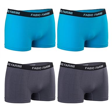 Fabio Farini 4er-Pack Microfaser Seamless Boxershorts, in vielen Fabkombinationen