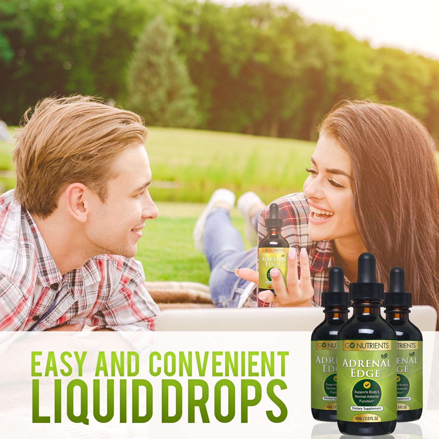 Adrenal Edge - Adrenal Fatigue Supplement & Cortisol Manager - Support Formula Contains Adaptogen Herbs to Help Manage Stress, Increase Energy, and Maintain Healthy Weight - 2 oz: Health & Personal Care