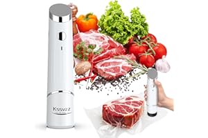 Kssvzz Handheld Vacuum Sealer with 10 Reusable Vacuum Sealer Bags, Portable Food Vacuum Sealer Machine, Compact Food Sealer f