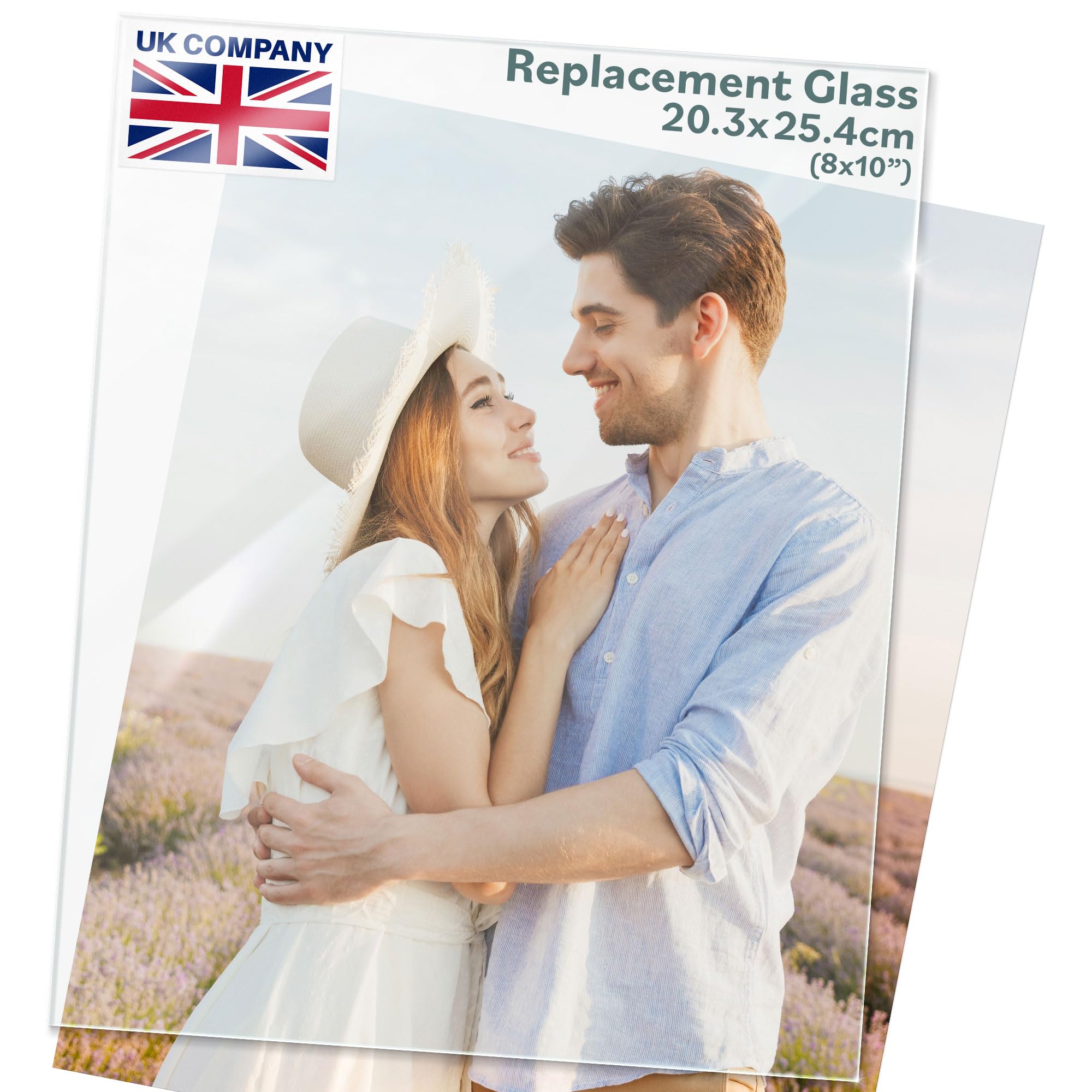 Langdon House Picture Frame Glass Replacements (Crystal Clear, 10x8, 3 Pack) High-Definition, Heat-Strengthened Glass Sheet