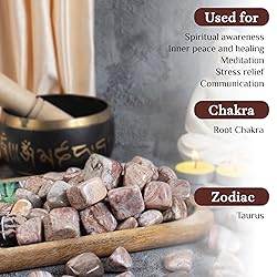 Crocon 1LB Rosetta Jasper Tumbled Stones and