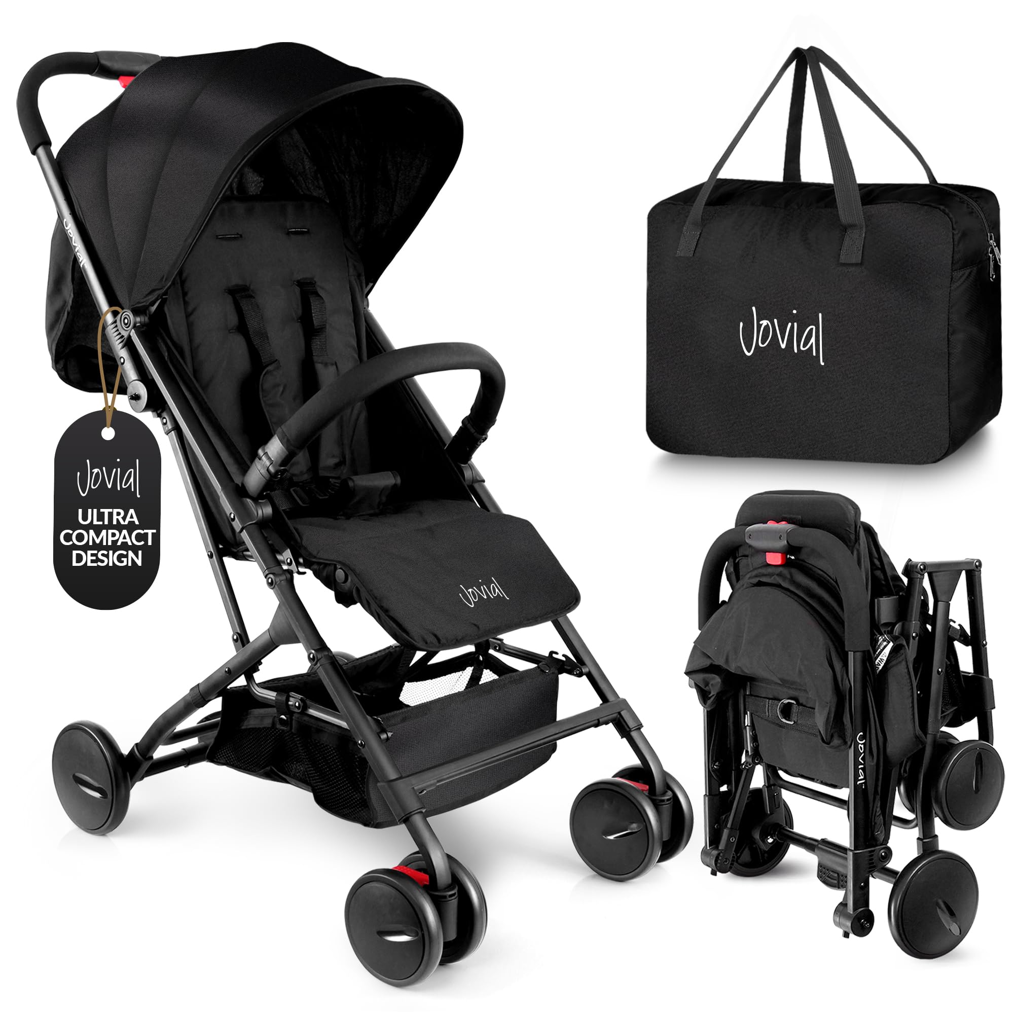 Wagon Stroller Lightweight Travel Stroller One-Hand Fold Compact
