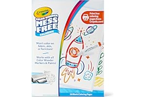 Crayola Color Wonder Mess Free Coloring Pages (50ct), Create Your Own Coloring Pages, Blank Color Wonder Refill, Toddler Toys & Gifts
