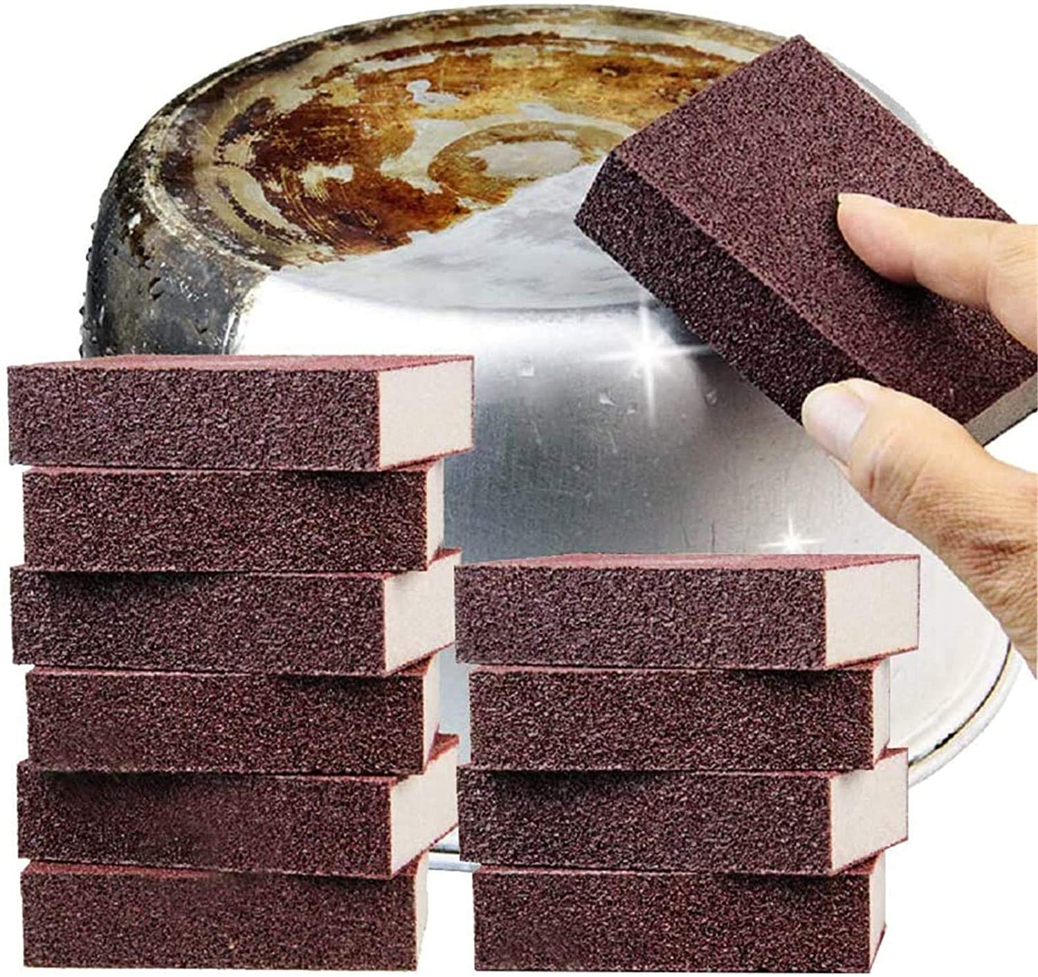 10 pcs Nano Magic Eraser Cleaning Scrub Sponge Remove Stubborn Stain and Mark Cleaner for Chemical Free