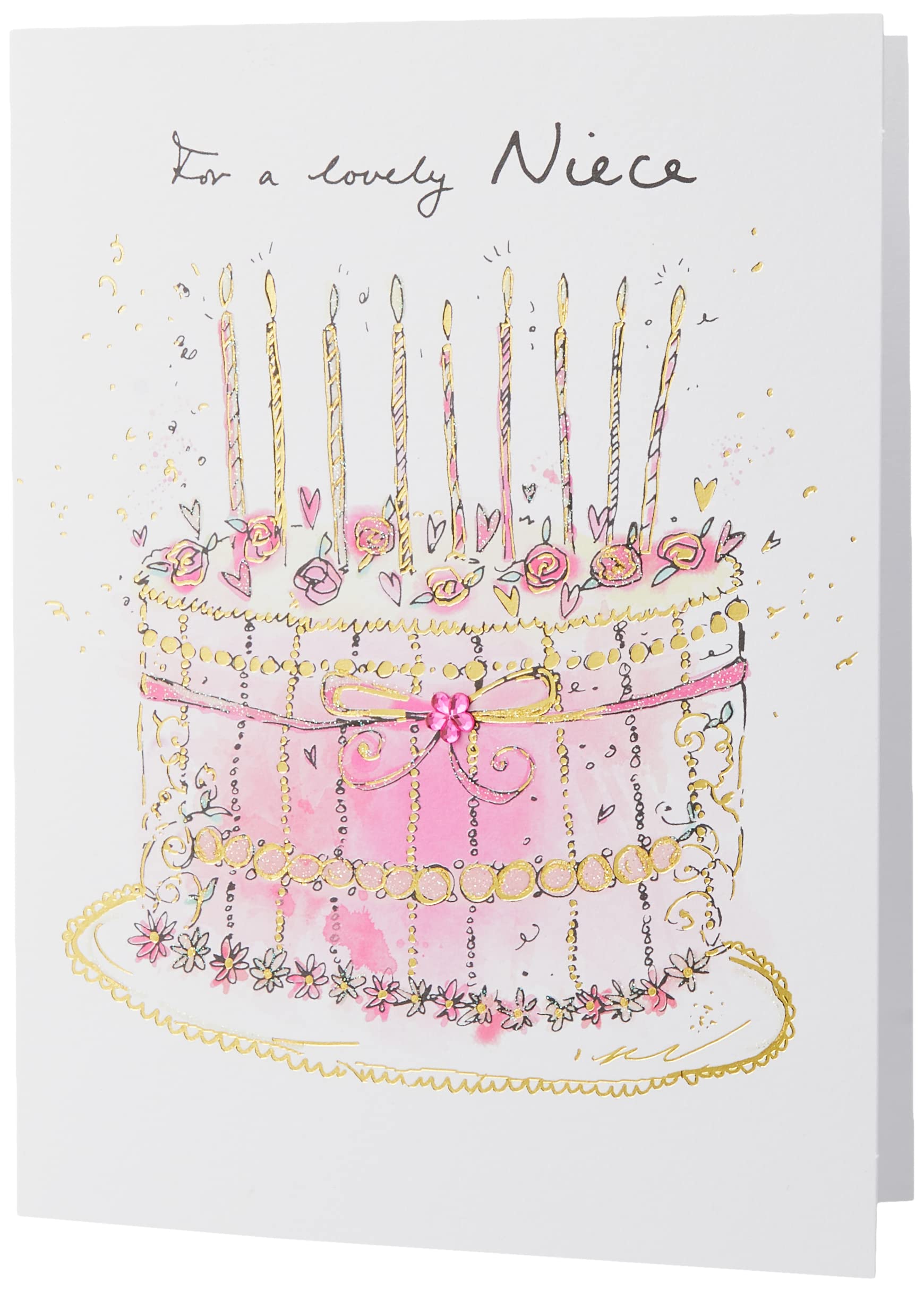 Piccadilly Greetings Modern Birthday Card Niece - 8 x 6 inches