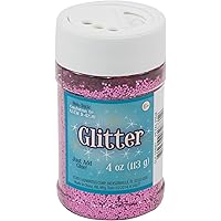 Sulyn Petal Pink Glitter Jar, 4 Ounces, Non-Toxic, Reusable Jar with Easy to Use Shaker Top, Multiple Slot Openings for Easy 