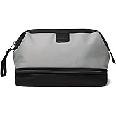 Aberlite Traveler Toiletry Bag for Men - Water Resistant Traveling Dopp Kit - Travel Pouches Organizer - Travel Bathroom Bag (Grey) (Medium Size - 5.3 Liters)