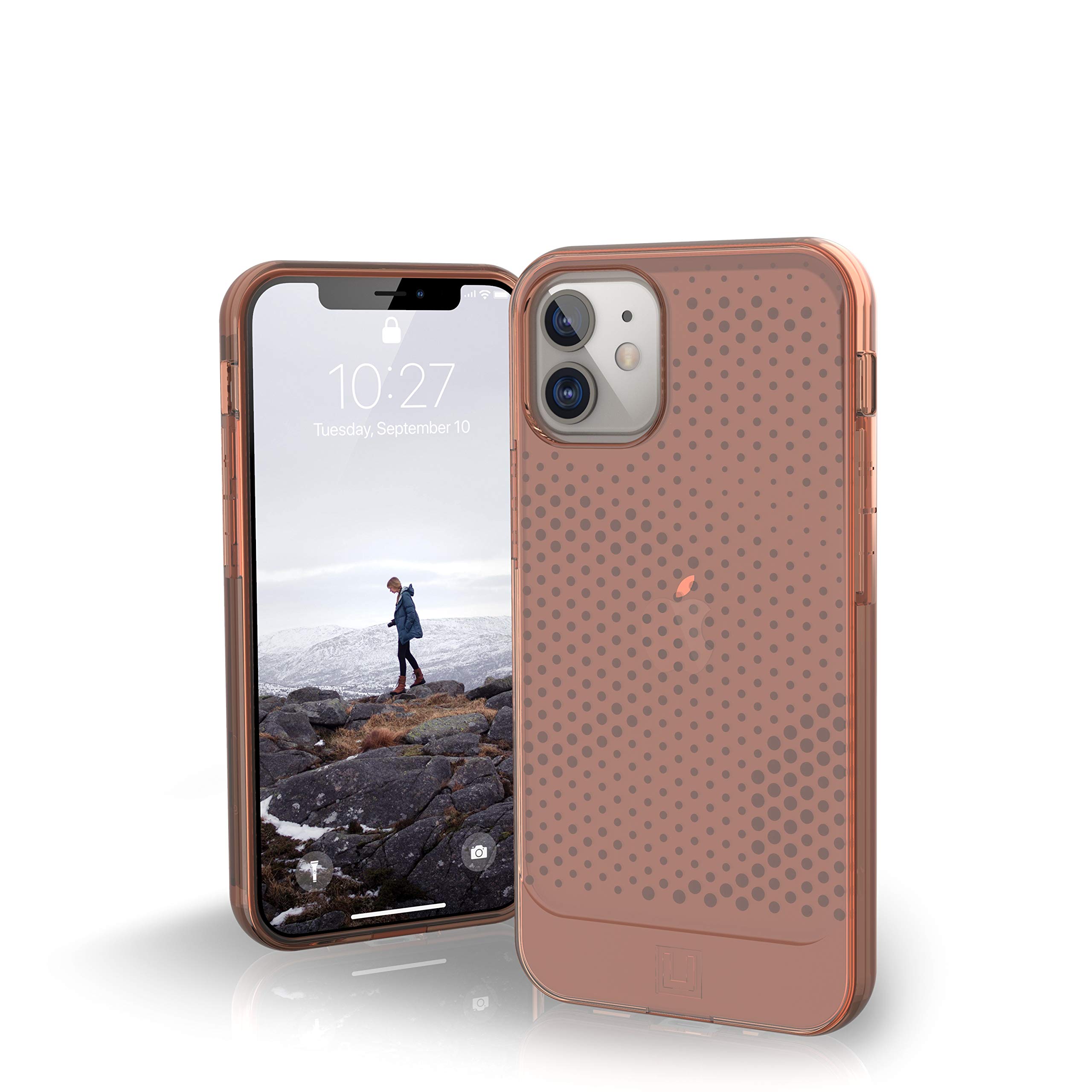 URBAN ARMOR GEAR [U] by UAG iPhone 12 Mini 5G - (5.4 inch) Case Lucent Slim Fit Lightweight Stylish Transparent Impact Resistant Protective Phone Cover, Orange — image 1