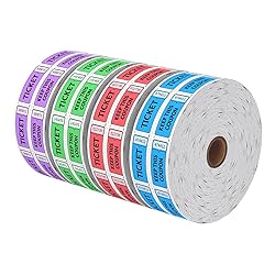 LKXSPLABE Raffle Tickets Double Roll 8000 Tickets