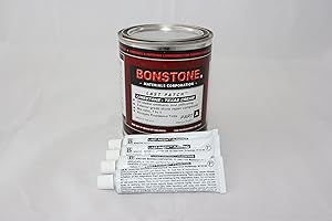 Bonstone Last Patch Limestone Repair Kit/Texas Cream Quart Size with 4 Tubes, Repair Chips, Spalls, Broken Corners Glue Epoxy Adhesive