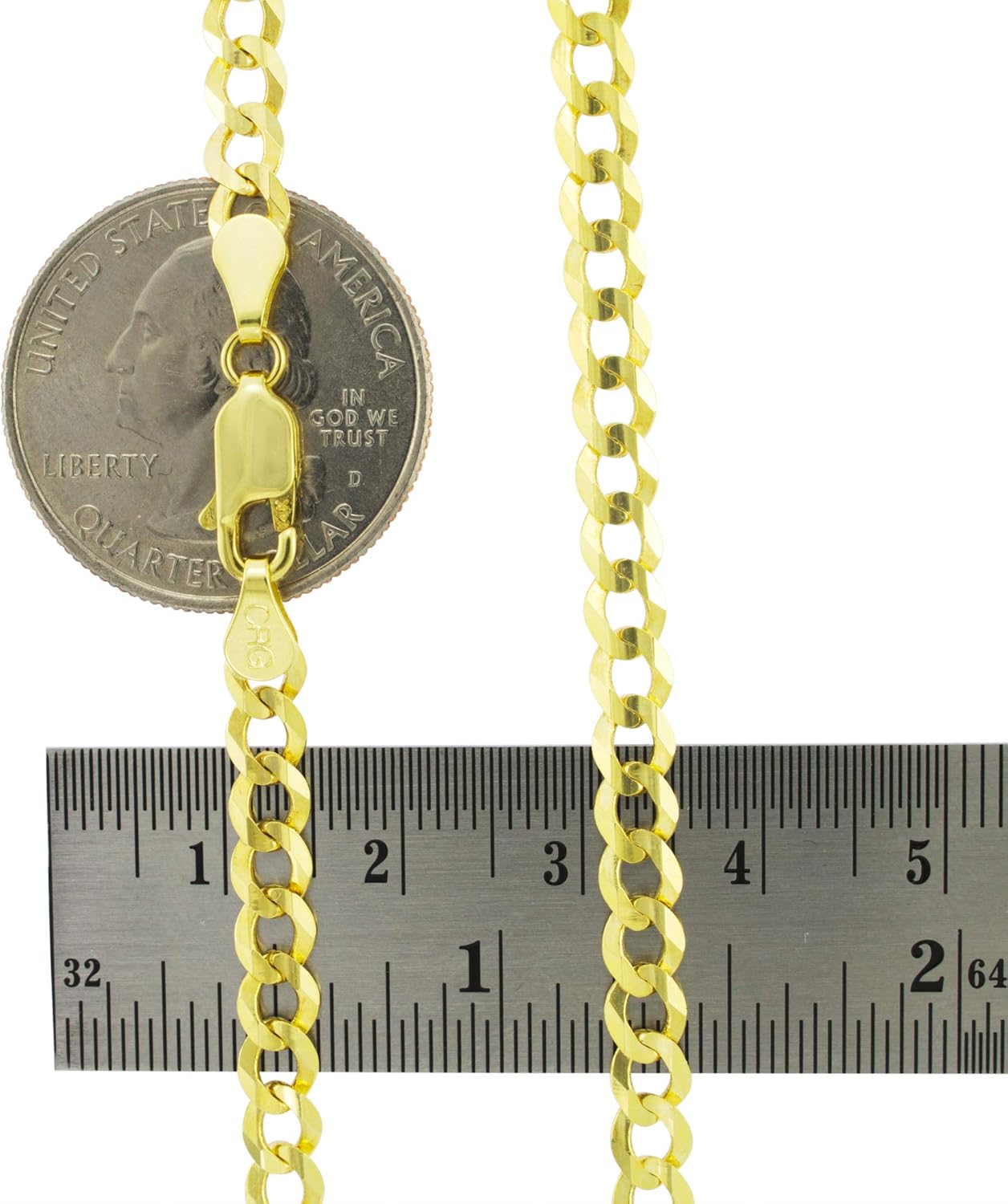 Nuragold 14k Yellow Gold 5mm Solid Cuban Curb Link Chain Bracelet or Anklet, Mens Womens Lobster Lock 8" 8.5" 9": Jewelry
