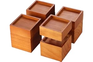 Lufia Wood Bed Furniture Risers 2, 3 or 4.6 Inch, Solid Pine Wood Furniture Risers: Enhance Durability, Comfort, and Style with Effortless Installation and Added Functionality