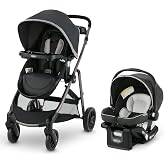 Graco Modes Element LX 3-in-1 Travel System (Stroller &amp; Car Seat), Redmond | 3 Modes: Infant Car Seat Carrier &amp; Stroller, Toddler Stroller; Reversible Stroller Seat, Easy One-Step Self-Standing Fold
