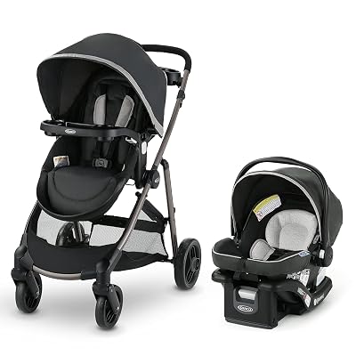 Graco Modes Element LX Travel System, 3-in-1 Modular Carseat Stroller Combo, Infant Car Seat Carrier to Toddler Stroller, Includes the SnugRide Lite LX Car Seat, Redmond