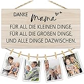 Hiuwevt Mama Mom Picture Frame Photo Hanging Display, Mama Gifts for Christmas, Best Mom Gifts from Son Daughters, Mother Gift Picture Board Photo Holder for Wall Decor