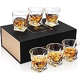 KANARS Crystal Whiskey Glass - Set of 6 Rocks Glasses 10 Oz in Luxury Box - Lowball Bar Tumblers for Scotch Cocktail Irish Whisky Cognac Rum - Gifts for Men Dad - Ultra Clear
