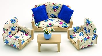 Sylvanian Families Sofa & Armchairs Set: Sylvanian Families ... Sylvanian Families Sofa & Armchairs Set