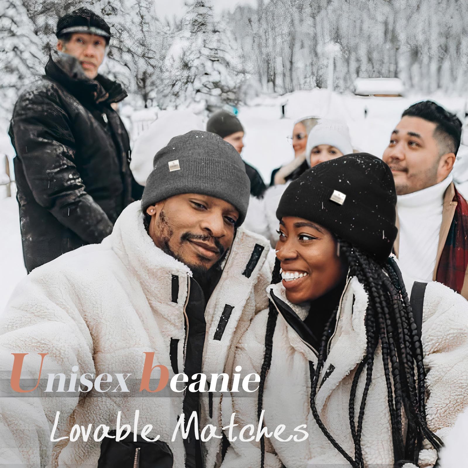 YANIBEST Satin Lined Beanie for Women Reduce Frizz Winter Hats for Women Men Silk Lining Soft Slouchy Warm Cuffed Less Static