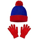 WooHand Halloween Cosplay Funny Beanie Hat and Gloves, Character Park Knit Hat Winter Christmas Costume Accessories