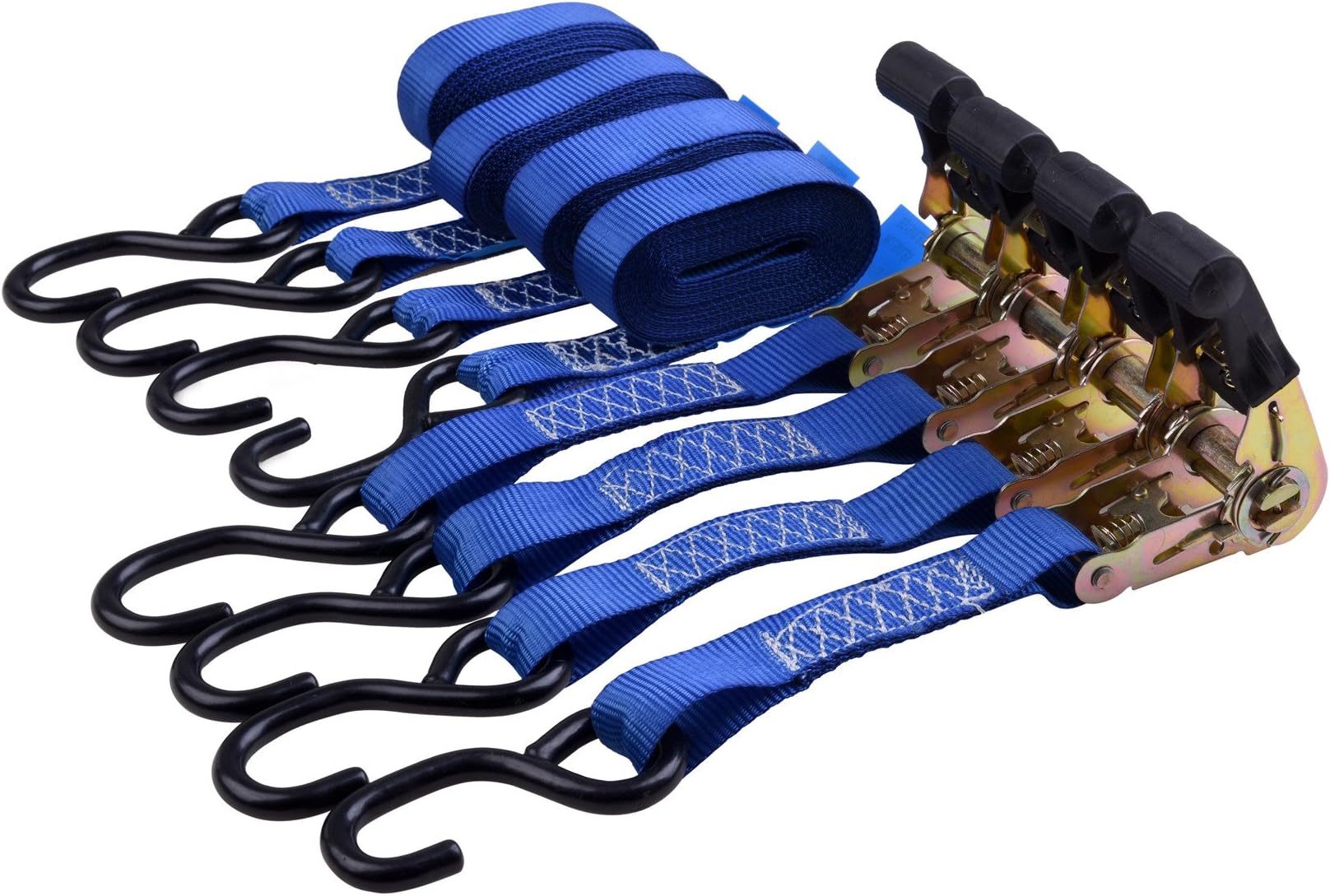 Reliablesling Cambuckle Lashing- 4 PK-15 Ft- 500 Lb Load Cap - 1500 Lb Break Strength - Cargo Straps for Moving Appliances, Lawn Equipment, Motorcycle in a Truck