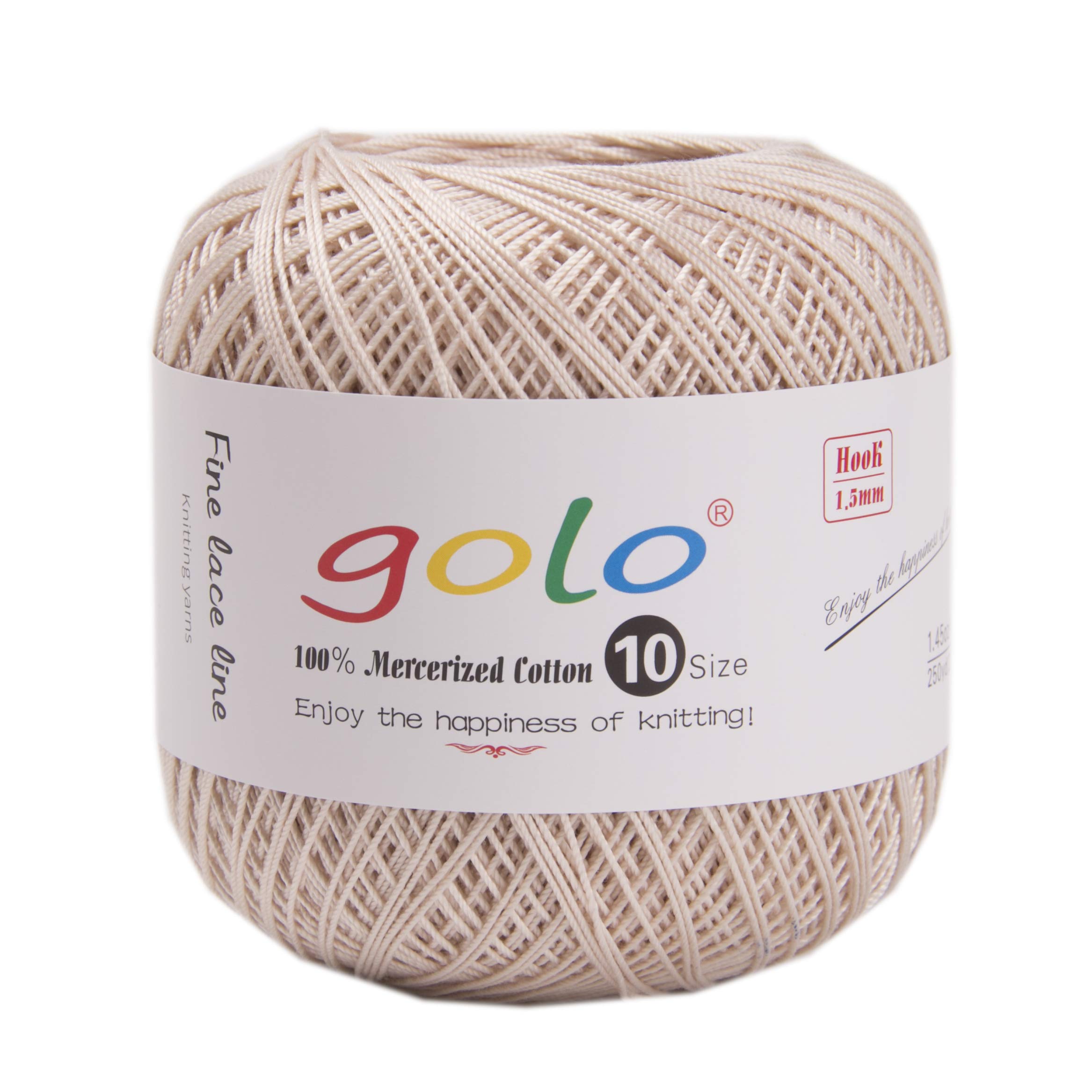 golo Crochet Thread Size 10 Yarn for Hand Knitting Crochet Yarn (Lotus Root) — image 1