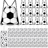 Shinylin 40 Pcs Drawstring Bag Set 14.2 oz 20 Reusable Tumbler Clear Plastic Drinking Cups with Lids and Straws Tumbler 20 Goodie Gift Bag for School Team Coach Gift Party Supplies
