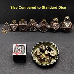 Haxtec Mini Dice Set: Tiny Small Metal DND Dice Set