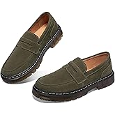SENNYO Women's Suede Penny Loafer Comfort Driving Moccasins Casual Slip-Ons Loafer Flats Fashion Women Business Work Shoes