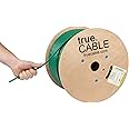 trueCABLE Cat6A Riser (CMR), 1000ft, Green, 23AWG 4 Pair Solid Bare Copper, 750MHz, PoE++ (4PPoE), ETL Listed, Unshielded Twisted Pair (UTP), Bulk Ethernet Cable