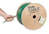 trueCABLE Cat6A Riser (CMR), 1000ft, Green, 23AWG 4