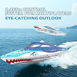 DEERC Full Proportional Remote Control Boat with