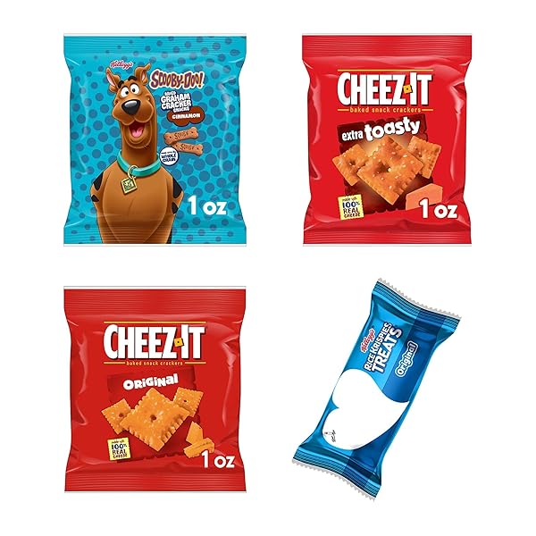 KELLOGG’S CHEEZ-IT, RICE KRISPIES TREATS & SCOOBY-DOO, LUNCH SNACKS, BULK VARIETY PACK (42 COUNT)