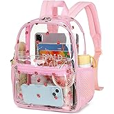 CAMTOP Clear Backpack for Stadium Events Approved Women Girls, Small Clear Bag for Concert, Work, Sporting Festival, Water Resistant Transparent Bag for School