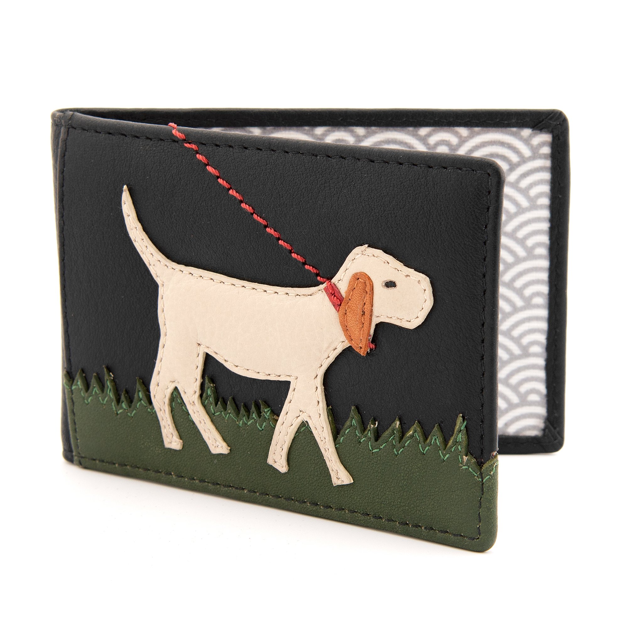 Yoshi Dog Walk Leather Travel Pass / Oyster Card Holder