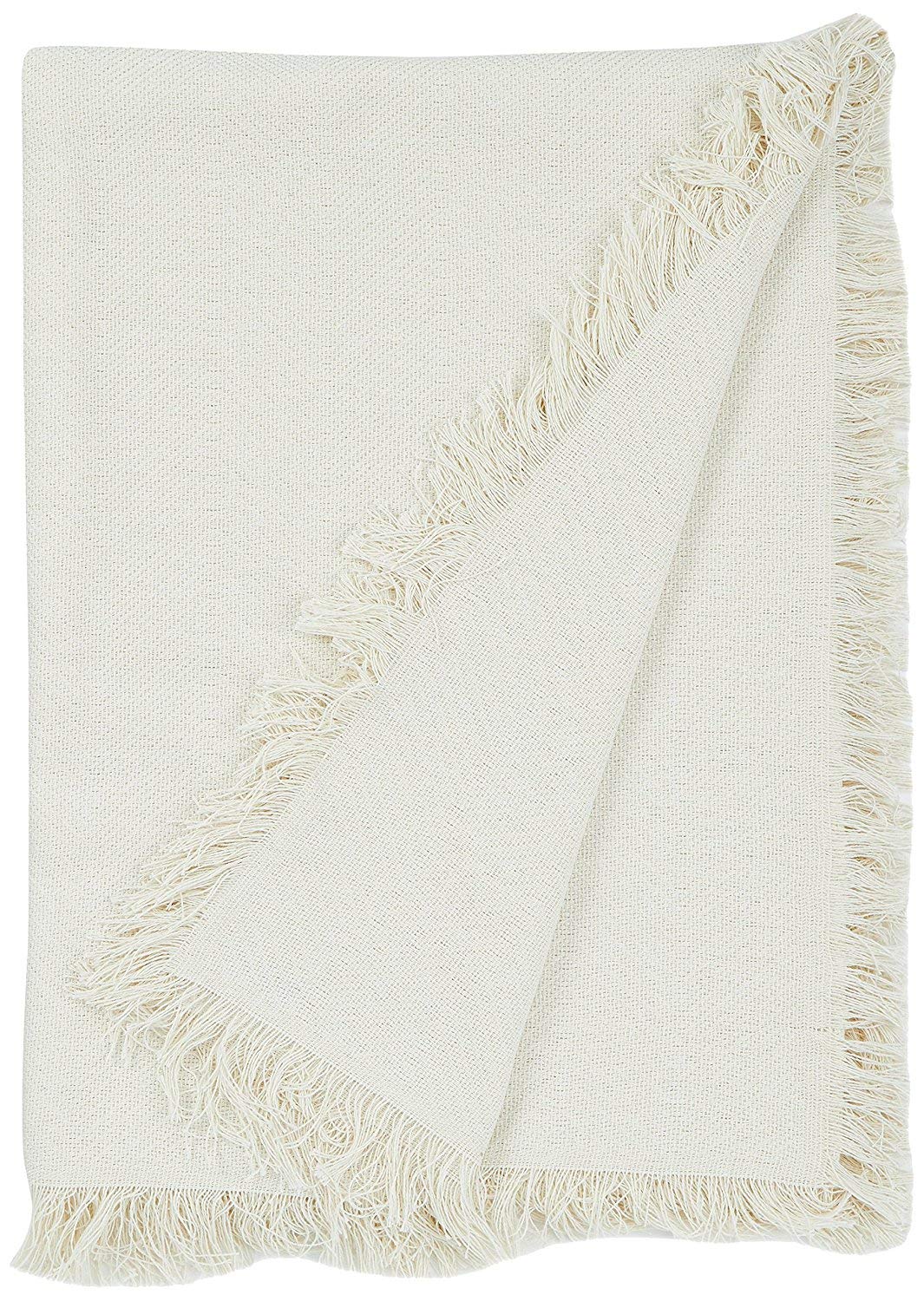 Martina Home Spiga Versatile Scarf, 80% Cotton, 20% Polyester, Raw, 180 Length x 130 Width cm